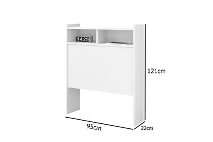 Imagem de Cabeceira Para Cama Box de Solteiro 0,90 Melissa com Nichos e prateleiras Moderna