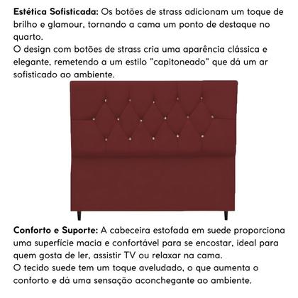 Imagem de Cabeceira Para Cama  Box Estofada Casal 140 cm Suede Isabela