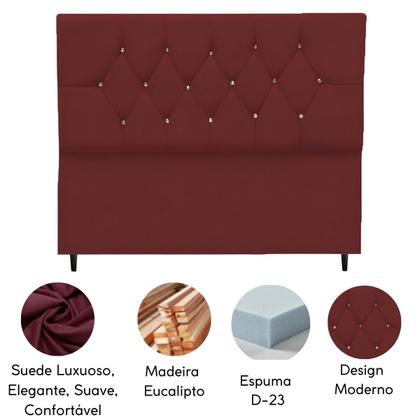 Imagem de Cabeceira Para Cama  Box Estofada Casal 140 cm Suede Isabela