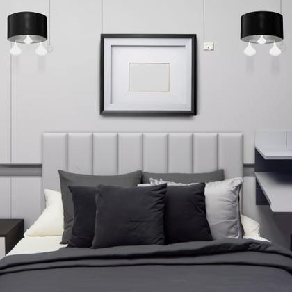 Imagem de Cabeceira Para Cama Box Estofada Modular 5 Modulos 60x20 cm.