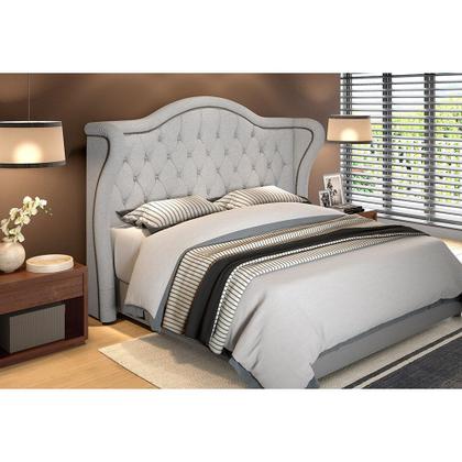 Imagem de Cabeceira para Cama Box King 215cm Dorian Linho Cinza - Sallar Home