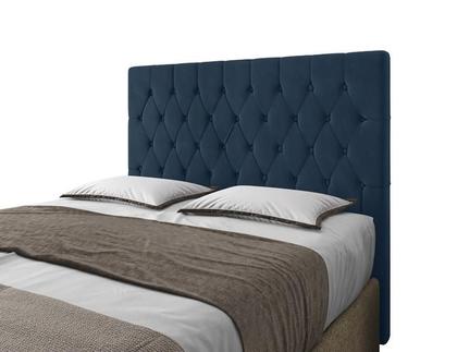 Imagem de Cabeceira Para Cama Box Potenza Solteiro 0,90cm Veludo Azul - FdECOR