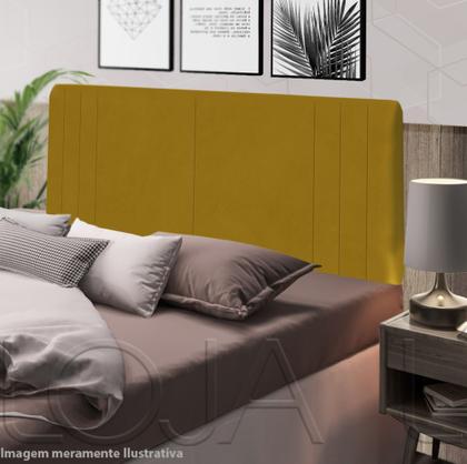 Imagem de Cabeceira Para Cama Casal Box 140 cm Estofada Painel Quarto Julia Várias Cores