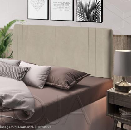 Imagem de Cabeceira Para Cama Casal Box 140 cm Estofada Painel Quarto Julia Várias Cores