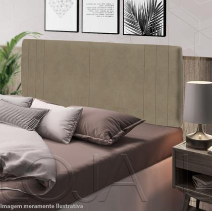 Imagem de Cabeceira Para Cama Casal Box 140 cm Estofada Painel Quarto Julia Várias Cores