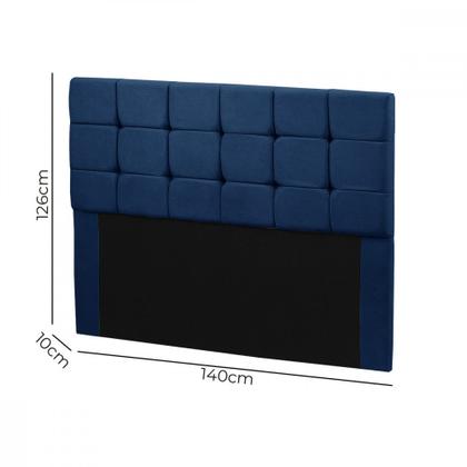 Imagem de Cabeceira Para Cama Casal Box Julia 140cm Veludo Azul