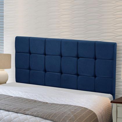 Imagem de Cabeceira Para Cama Casal Box Julia 140cm Veludo Azul
