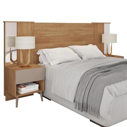 Imagem de Cabeceira Para Cama Casal Extensível Marrom Reflex Caemmun