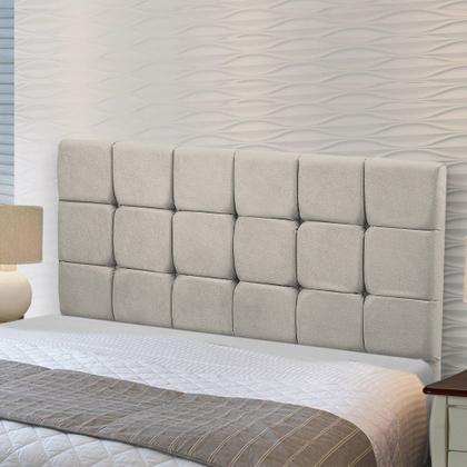 Imagem de Cabeceira Para Cama De Casal 140cm Julia Veludo Marfim