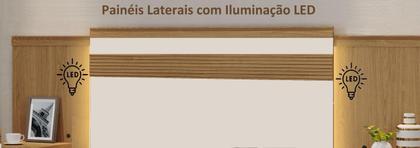 Imagem de Cabeceira para Cama de Casal Extensível Casal / Queen / King com 2 mesa de Cabeceira 100% MDF Granada