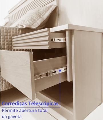 Imagem de Cabeceira para Cama de Casal Extensível Casal / Queen / King com 2 mesa de Cabeceira 100% MDF Granada