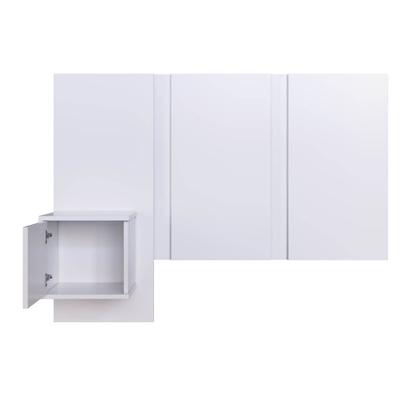 Imagem de Cabeceira para Cama de Solteiro com Mesa de Cabeceira Zurique PL1090 Art in Móveis