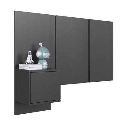 Imagem de Cabeceira para Cama de Solteiro com Mesa de Cabeceira Zurique PL1090 Art in Móveis