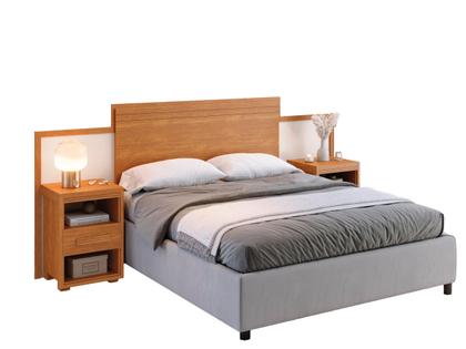 Imagem de Cabeceira Para Cama Queen Dinamarca com Criado Box Casal e Queen Até 160cm