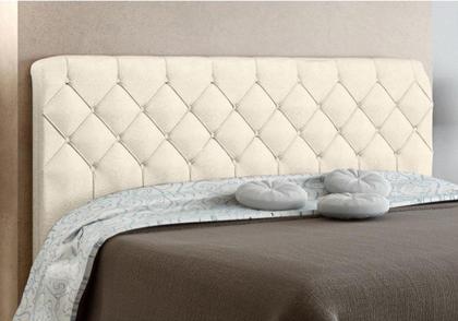 Imagem de Cabeceira Paris Para Cama Box Solteiro Bege Suede Amassado