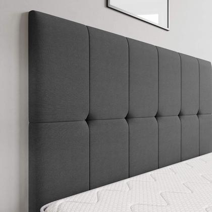 Imagem de Cabeceira Piave Veluto Cinza Casal (8x140x120) - Ortobom