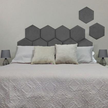 Imagem de Cabeceira Placas Módulos Estofada Suede Unitário RBL