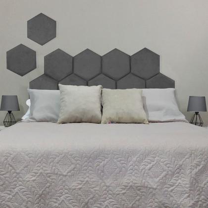 Imagem de Cabeceira Placas Módulos Estofada Suede Unitário RBL