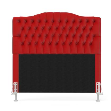 Imagem de Cabeceira Pollux 195 Modulada Estofada A-020 Couro Artificial Vermelho Aradecor