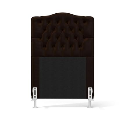 Imagem de Cabeceira Pollux 90 para Cama Box de Solteiro N-027 Veludo Marrom Chocolate Aradecor