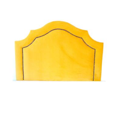 Imagem de Cabeceira Provençal Veludo Amarelo Com Tachas Fumê