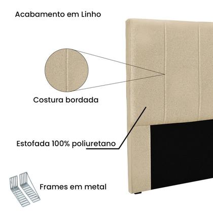 Imagem de Cabeceira Queen 160cm Linho Ravenna Amarelo