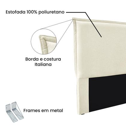 Imagem de Cabeceira Queen 1,60m Veneza Linho Rústico - Pallazio