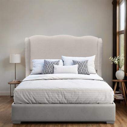 Imagem de Cabeceira Queen 172cm para Cama Estofada Essenza Suede Creme