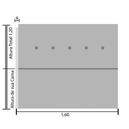 Imagem de Cabeceira Queen Cama Box Botões Provençal Areia Suede Com Pés 120Cm Altura RBL