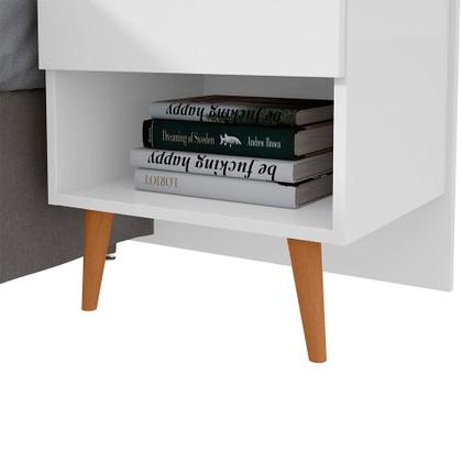 Imagem de Cabeceira Queen com 2 Mesas de Apoio Like 2 GV Branca