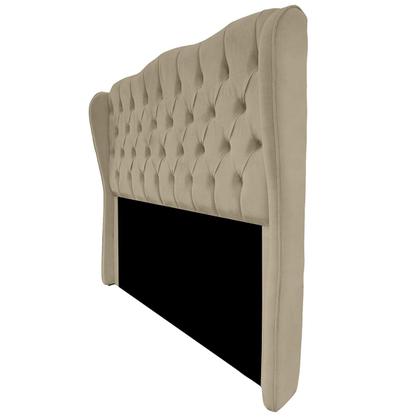 Imagem de Cabeceira Queen Estofada 170cm Aurora Suede Bege Escuro