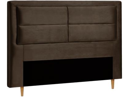 Imagem de Cabeceira Queen Estofada Dobuê Movelaria Estoril Veludo Cacau