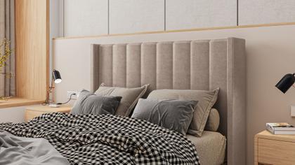 Imagem de Cabeceira Queen Giovana em Veludo com Sapata