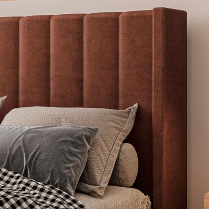 Imagem de Cabeceira Queen Giovana em Veludo com Sapata