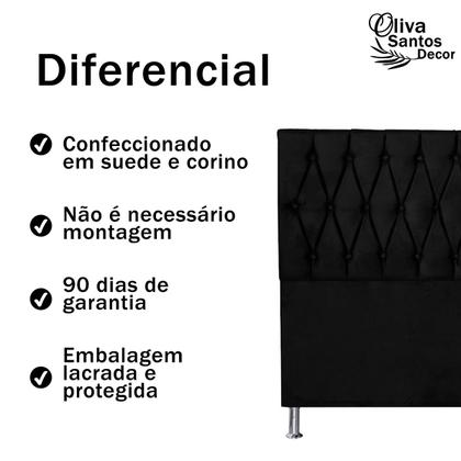 Imagem de Cabeceira Queen Size Cama Box Casal Estofada 1,6m Quarto Capitonê