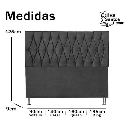 Imagem de Cabeceira Queen Size Cama Box Casal Estofada 1,6m Quarto Capitonê