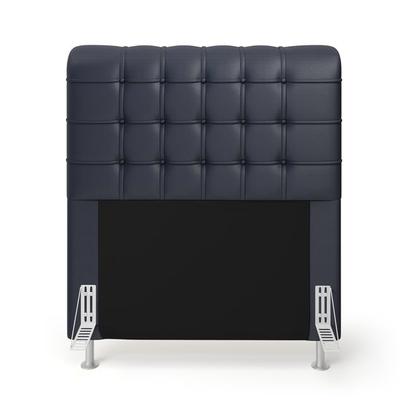 Imagem de Cabeceira Rana 90 Modulada Estofada A-019 Couro Artificial Azul Aradecor