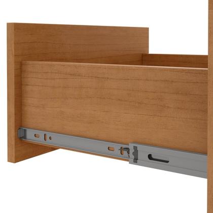 Imagem de Cabeceira Regulável Painel Ripado Pés Palito em Madeira Like Amêndoa Clean