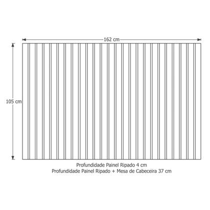 Imagem de Cabeceira Ripada Maracá Queen 162cm MDF/MDP Bege