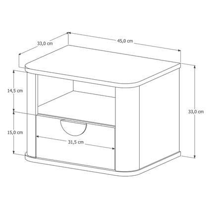 Imagem de Cabeceira Ripada Maracá Queen com 1 Mesa de Cabeceira Curva Buriti