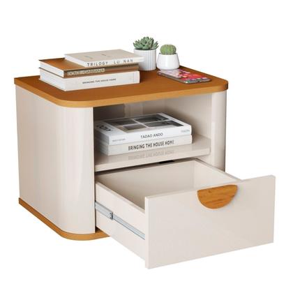 Imagem de Cabeceira Ripada Maracá Queen com 1 Mesa de Cabeceira Curva Buriti