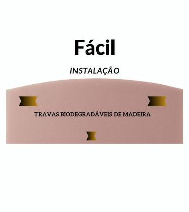 Imagem de Cabeceira Rosa Estofada Em material sintético Gatinho Cama Box Solteiro