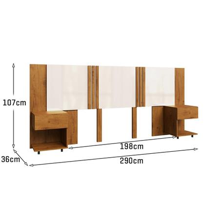 Imagem de Cabeceira Sleep Movelove para Cama Casal/Queen/King com 2 Criados