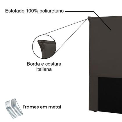 Imagem de Cabeceira Solteiro 0,90m Barcelona Suede - Pallazio