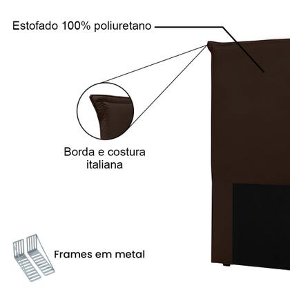 Imagem de Cabeceira Solteiro 0,90m Barcelona Suede - Pallazio