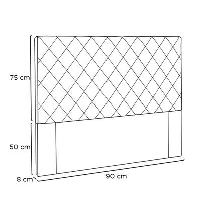 Imagem de Cabeceira Solteiro 0,90m Esmeralda Suede - Pallazio