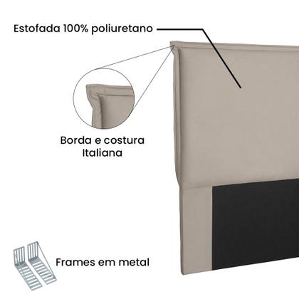 Imagem de Cabeceira Solteiro 0,90m Veneza Suede - Pallazio