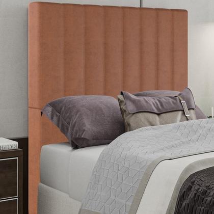 Imagem de Cabeceira Solteiro 88 cm Dubai Veludo Terracota Soon