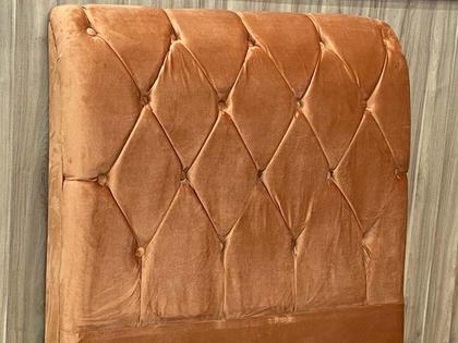 Imagem de Cabeceira Solteiro 88 Lavínia Veludão Terracota 509 Fernandes