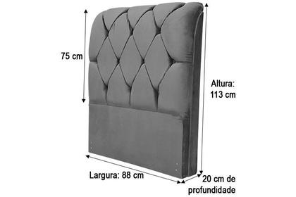 Imagem de Cabeceira Solteiro 88 Lavínia Veludão Terracota 509 Fernandes